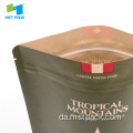 Kraft Paper Stand Up kaffepose med tryk